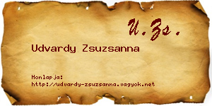 Udvardy Zsuzsanna névjegykártya
